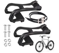 Xoeryoy Clips d'orteils à vélo et sécurité de sécurité pédales de vélos à vélo avec Cages d'orteil pour Accessoires Cycle Fixe