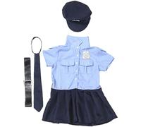 Xoeryoy Costume de Policier pour Filles Costumes de Police Mignons pour Enfants Comprend Une Jupe, Une Cravate, Ceinture, des co