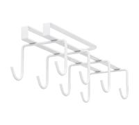 Xoeryoy Crochets à tasse sous l'armoire, 1 crochets à tasse sous l'armoire, support double rangée, support de rangement pour tasses café sans perçage pour la cuisine, blanc, 0, 12 pouce d'épaisseur