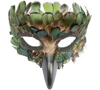 Xoeryoy Eagle Mask Mysterrious Feathers Bird Animal Mask Face Masquerade Costume pour Halloween Mardi Gras Cosplay Party