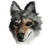 Xoeryoy Halloween Wolf Mask réaliste Masque à fourrure en latex doux et à fourrure Furs Hair Full Face Cosplay Prop adulte Unisexe pour Halloween Carnival Party Hauted House