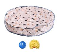 Xoeryoy Interactive Cat Toys Rolling Rolling Interactive Mat Automatic Mouvement Activé Ball Moving Cat and Seek Toy Fun Mouse Catching Game #
