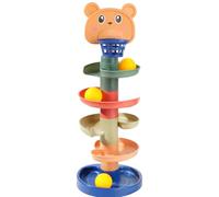 Xoeryoy Jouet Tour à Billes pour Les Tout-Petits, Jouet éducatif interactif à 5 Couches avec 5 balles, activité Amusante d'empilage et de roulement pour la Coordination œil-Main