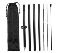 Xoeryoy Kit de mât de Drapeau, mât Drapeau détachable avec Piquet Sol, mâts bannière Portables Multi-Sections en Aluminium léger et Fibre Verre, Convient à 1, 6x6, 6 Pieds