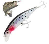 Xoeryoy Leurre de pêche Appât de pêche Vibrant Lumineux 4, 7 Pouces avec Action nage réaliste Appât Natation à Recharge Rapide avec Distance et précision améliorées pour l'eau salée et l'eau dou