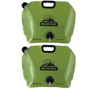 Xoeryoy Lot de 2 récipients à Eau Pliables, Sacs à Eau de 2 gallons pour Le Camping avec Robinet, Sac Rangement Pliable qualité Alimentaire pour Le Camping, Barbecue, randonnée, Vert