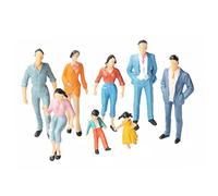 Xoeryoy Mini Figurines de Personnes peintes 1:87, Pose Debout, échelle Ho pour modèle de Train, scènes Miniatures, Maison poupée, 24 pièces