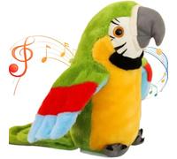 Xoeryoy Parlant du Perroquet, répétez ce Que Vous Dites des Jouets de Perroquet, des Animaux en Peluche en Peluche Toy Record électronique Bird Bird Shake Wing Talk Toys for Kids garçons Filles cad