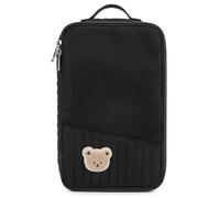 Xoeryoy Pochette à Couches, 1 Paquet de Pochette de Rangement pour Sac à Couches, Conception Suspendue et portative avec Compartiments en Maille superposés, Noire