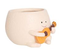 Xoeryoy Pots de Plantes Mignons, jardinière à Visage drôle avec Sourire et Trou de Drainage, décoration Maison en résine pour Plantes d'intérieur, Jardin, Bureau ou faveur