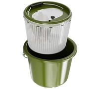 Xoeryoy Seau de pêche avec Couvercle, Seau à appâts Vivants légers à 5l Portable avec Trou d'aération et Contenant de Transport Poisson pour extérieur