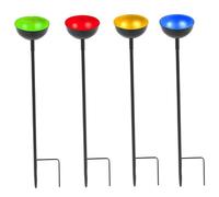 Xoeryoy Station d'arrosage pour Abeilles, 27.6x2x2 Pouces, gobelets réglables en Fer avec Base en Forme de U pour décoration extérieure de Jardin et Cour, 4 pièces