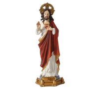 Xoeryoy Statue catholique Sacré-Cœur de Jésus, Statue de résine 9 Pouces Jésus, Style la Renaissance Inspirational Indoor Christmas Home Decor