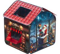 Xoeryoy Tente pour Enfants, Maison de Jeu de Noël pour Enfants avec fenêtres, Tente pour Tout-Petits en Tissu 33x33x37 Pouces pour Cadeaux d'anniversaire Noël