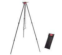 Xoeryoy Tripod de Camping pour la Cuisson, trépied de 41, 5 Pouces en Alliage en Alliage en en avec Crochet chaîne en Acier Inoxydable réglable, équipement Cuisson du feu Camp am &&