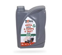 X'OIL Huile 4T SAE 30 API SJ/CD JASO MA 2 Litres Marron