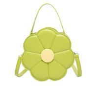 Xoktlde Sac à bandoulière polyvalent pour femme en forme de fleur - Sac en cuir synthétique pour diverses occasions - Joli sac sous les bras, Vert, One Size