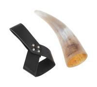 Xoktlde Vikinges Corne à boire avec étuis en cuir Renaissances médiévale Tasse à bière Faire LARP Cosplay Costumes pour homme et femme Corne à boire avec étuis en cuir, C, taille unique