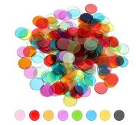 xolaer 600 PCS Transparent Jeton de Bingo ø19mm, Jetons Loto de Plastique | Marqueur Bingo Colorém Jeu Éducatif pour Enfants Apprendre à Compter et Classer, Fêtes Familles Jeux Ecoles etc
