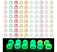 Xolear 100 Pièces Mini Figurine Boule de Charbon, Lumineux Figurines Animaux en Résine Coloré avec Pastilles Adhésives, pour Projets de Bricolage, Décoration Rétroviseurs Voiture Paysages Miniatures