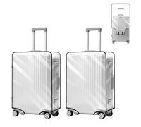 xolear 2 Pièces Housse Protection Valise, Protege Valise PVC Transparent, Auto Adhésif Trolley Suitcase Protectors Imperméable et Résistant aux Rayures, Convient aux Voyages et à L'école