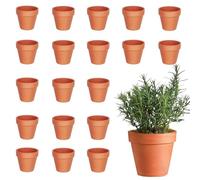 xolear 20 Pièces Terre Cuite Mini 4,5 x 4 CM, Tpots en Terre Cuite avec Trous de Drainage, Small Terracotta Pot DIY, pour Fabriquer des Plantes, des Plantes Succulentes et des D'intérieur