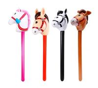 xolear 4 Pièces Cheval Gonflable, 95cm Bâtons Gonflables de Cheva | Ballons Gonflables Cheval, Jouet Gonflable Hobby Horse pour Décoration de Fête thème D'anniversaire Noël