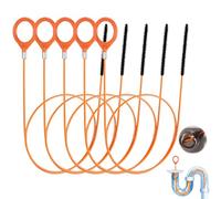 xolear 5 Pièces Brosse de Nettoyage en Spirale, 81 CM, Furet Déboucheur Canalisation, Réutilisables Crochet de Nettoyage Tuyau, Spirales Vidange pour Evier pour Salle Bain, Douche, Cuisin