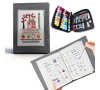 xolear Livre Broderie Aiguille et Fil Inclus, Looma Book Portable avec Plus de 100 Points de Broderie et un Manuel D'instructions, Livre a Broder pour Débutants et Passionnés de Loisirs Créatifs