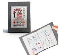 xolear Livre Broderie, Looma Book Portable avec Plus de 100 Points de Broderie et un Manuel D'instructions, Livre a Broder pour les Débutants et les Passionnés de Loisirs Créatifs