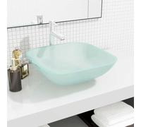 Xolmizyn Lavabo en verre, vasque à poser 42 x 42 x 14 cm, crème | Design moderne, matériau facile d'entretien, polyvalent