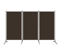 Xolmizyn Paravent pliable 3 pièces en tissu et fer Marron | Brise-vue pour chambre à coucher, design autonome, facile à modifier