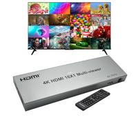 XOLORspace QV1601 4K 60hz HDMI 16x1 Multi-viewer 16 entrées HDMI 1 Sortie HDMI Commutation Transparente avec 12 Modes de Segmentation vidéo