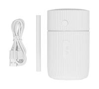 Xolsurg Mini humidificateur de bureau à lumière colorée, alimenté par USB, diffuseur d'eau pour voiture, bureau, chambre à coucher (Blanc)