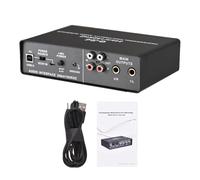 XOLSURG USB Audio Interface Carte son professionnelle 48V Phantom Power Loop Back USB External Sound Card Pild and Play 0-LATENCY SUITCHING Music Concerts Studios