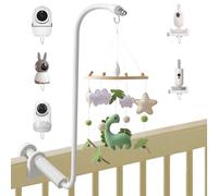 Xongsyue Support Mobile Bebe, Multifonctionnel 68cm Support Mobile lit Bébé Réglable, Adapté aux lits d'Enfants Suspension Carillons Éoliens, Supports Babyphone Universel, Supports Camera Bebe