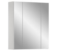 xonox.home Armoire à Miroir Linus 60 x 70 x 18 cm avec Surface Miroir Avant - Corps Blanc - Armoire à Miroir pour Salle de Bain - Moderne, Pratique et Fonctionnelle