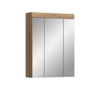 xonox.Home Armoire à Miroir Scout 60 x 79 x 18 cm en Imitation chêne Evoak et Un Verre Miroir - Miroir de Salle de Bain Fonctionnel avec Espace de Rangement - Design Clair, Moderne et Facile