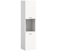 xonox.home Armoire de Salle de Bain Boston - Armoire Murale sur Pied - Blanc - Env. 30 x 125 x 29 cm - Montage au Sol/Suspendu