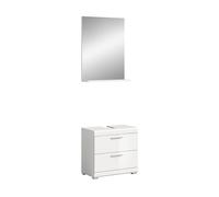 xonox.home Bad Scout X06A9B20 Ensemble de Meubles de Salle de Bain en Blanc Imitation Blanc Brillant Env. 60 x 191 x 34 cm