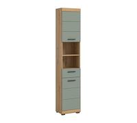 xonox.home Bad Scout X06N3711 Armoire de Rangement Haute Imitation chêne Sauge et chêne Artisan Env. 37 x 191 x 31 cm