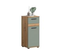 xonox.home Blake Commode 35 x 79 x 31 cm en mélamine sauge et chêne artisanal
