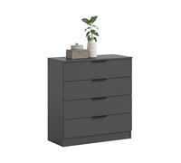 xonox.Home Commode Copenhague 74 x 80 x 35 cm Anthracite - Commode compacte et Moderne avec Espace de Rangement pour Une Utilisation dans Le Salon ou la Chambre à Coucher - Aide au Rangement