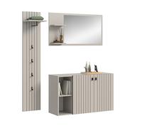 xonox.Home Ensemble de 3 Meubles de Garde-Robe - Commode à Chaussures - Miroir de Garde-Robe - Panneau de Garde-Robe (l x H x P) : 152 x 192 x 37 cm - Imitation Cachemire
