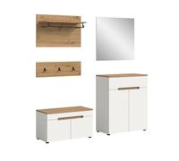 xonox.home Ensemble de garde-robe 4 pièces Canu 175 x 190 x 37 cm Blanc Artisan