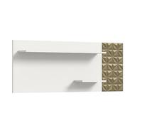 xonox.home Étagère Murale Prisma en mélamine Blanche 140 x 53 x 17 cm