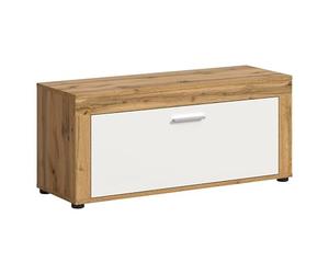 xonox.home Garde-Robe Jam X8BK6631 Banc en chêne Wotan NB., Blanc, env. 100 x 44 x 35 cm