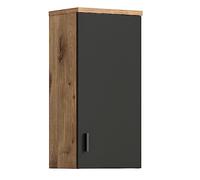 xonox.home Grado Bad X2FB8721, Bois d'ingénierie, Chêne nox/Gris Mat, ca. ca. 37x75x25 cm