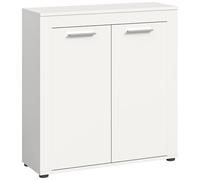 xonox.home Jam Armoire Haute pour Salon en mélamine Blanche, env. 80 x 88 x 35 cm