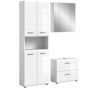 xonox.home Lot de 3 pièces, Blanc Brillant, ca. 135x190x32 cm